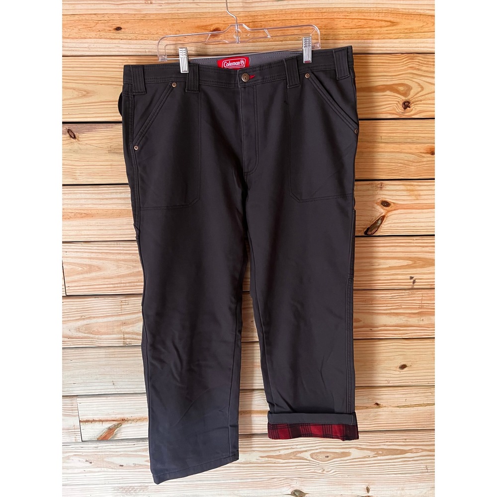 Coleman Mens Fleece Lined Utility Canvas Pants‎ Phantom Grey 38x30 SACF5P5748